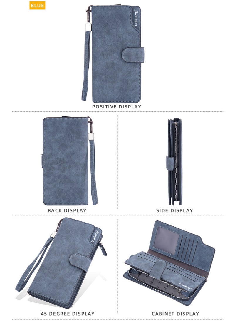 EBMINI New Minimalist Zipper Large Capacity Canvas Wallet - Image 2