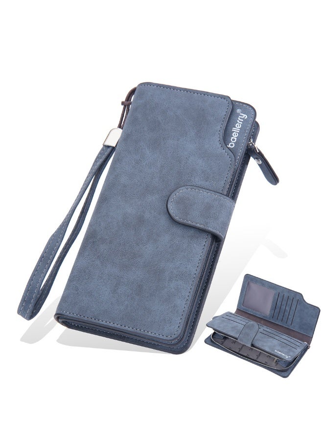 EBMINI New Minimalist Zipper Large Capacity Canvas Wallet - Image 1
