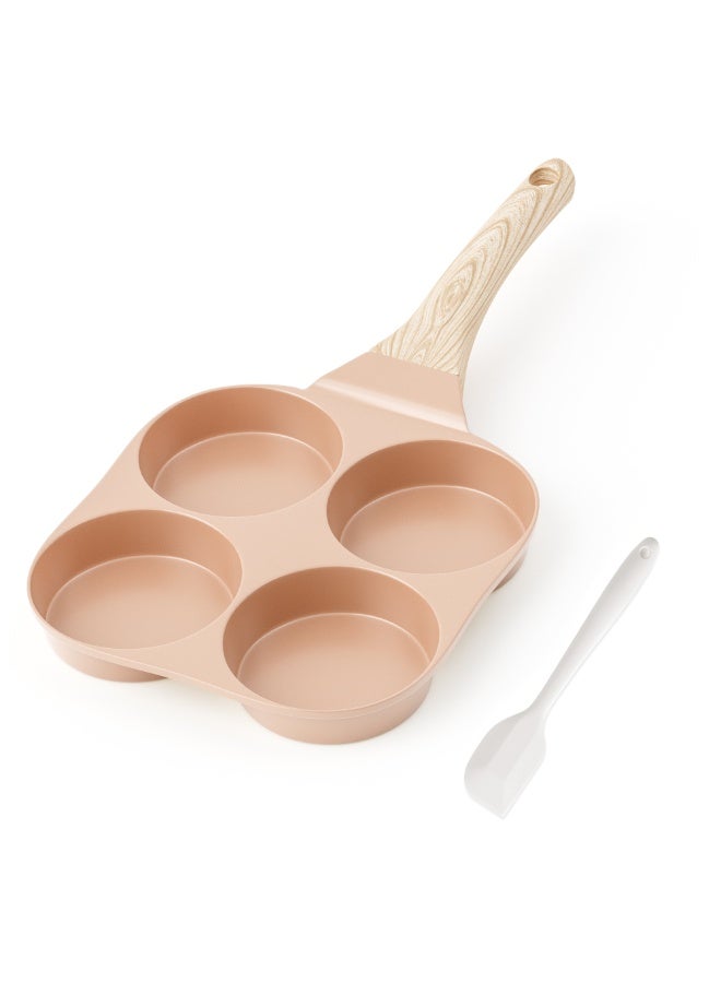 Caannasweis وعاء البويضة، 4 كوب غير اللاصق البويضة السيراميكية Skillet الإفطار مقلي وعاء طباخ البيض مناسبة لمواقد الغاز وأدوات الطبخ الاستقراء، PFOA PFOS مجانا - Image 1
