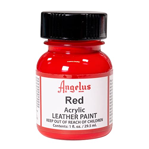 Angelus Acrylic Leather Paint 1oz Red - Image 1