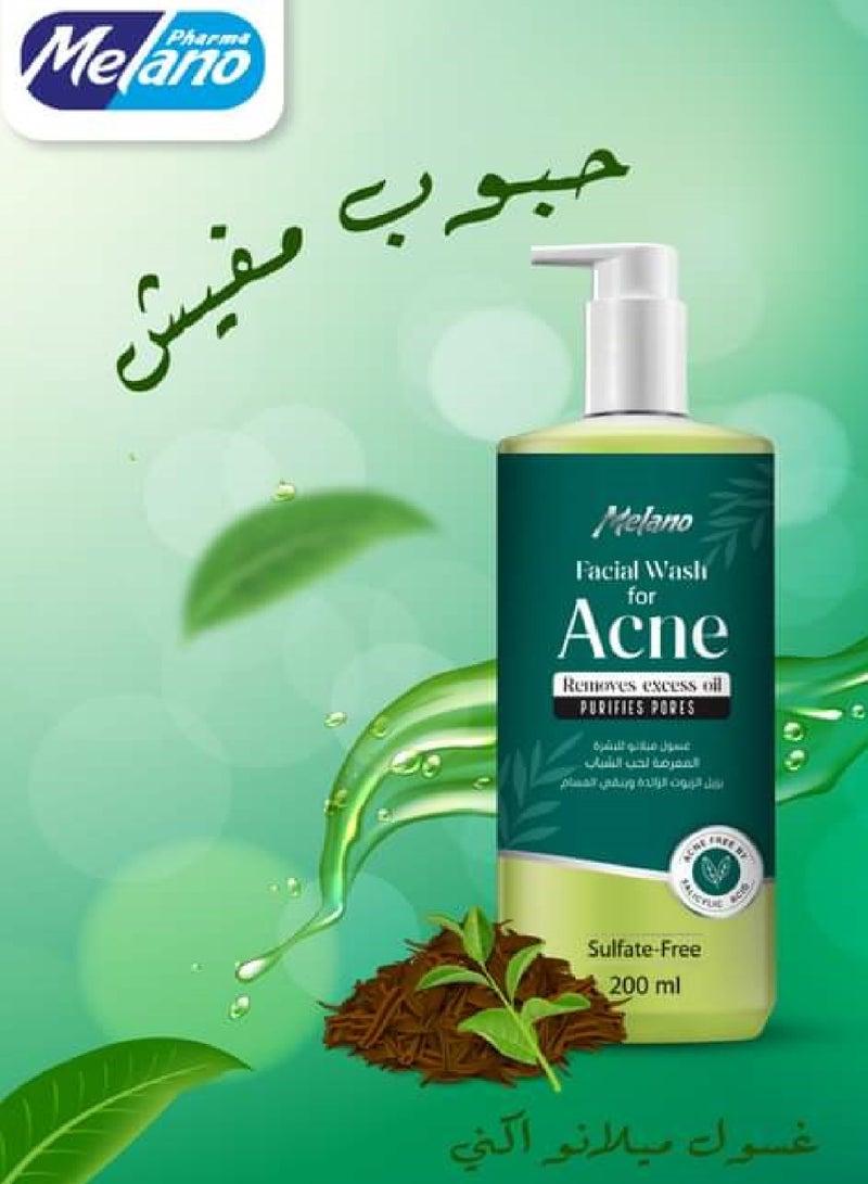 Melano Pharma Melano Facial Wash For Acne 200 ml  - Image 2