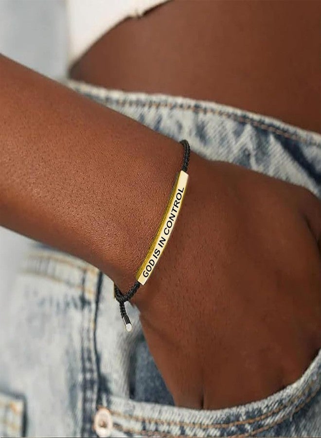 Hoheng God Is In Control Bracelet Jesus Bracelets Christian Faith Jewelry Inspirational Religious Gift for Women Men Encouragement Scripture Bracelets - Image 2