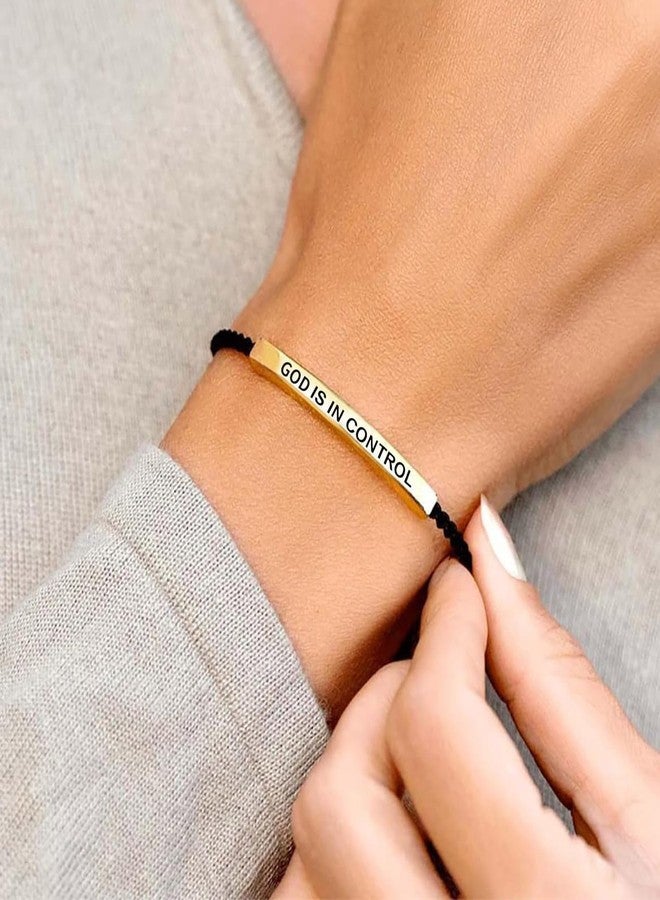 Hoheng God Is In Control Bracelet Jesus Bracelets Christian Faith Jewelry Inspirational Religious Gift for Women Men Encouragement Scripture Bracelets - Image 4