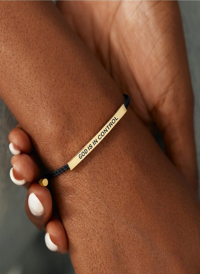 Hoheng God Is In Control Bracelet Jesus Bracelets Christian Faith Jewelry Inspirational Religious Gift for Women Men Encouragement Scripture Bracelets - Image 3