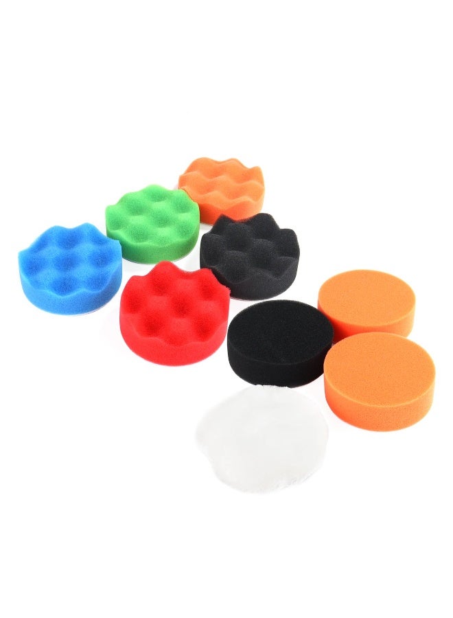 AMIO Car Polishing Pad Kit 11 pcs 80mm M14 Drill Attachment – Foam Buffing Set for Detailing - Image 5