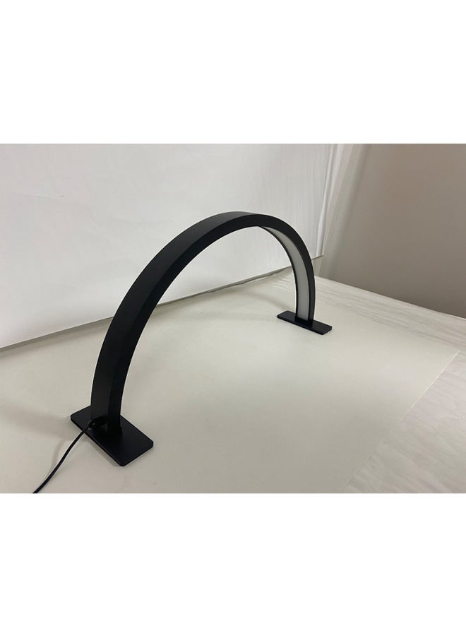 Explosions Three-color Warm Button Remote Control Arc Eyelash Lamp Beauty Salon Lighting U-shaped Desktop Half Moon Nail Lamp-Specifications:40cm  - Image 1