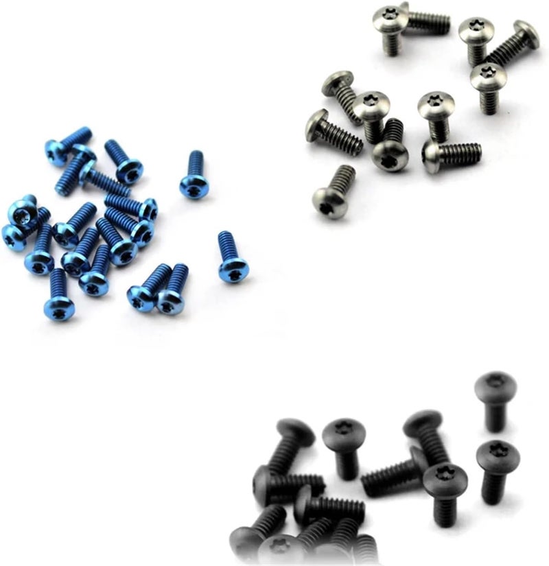 Knife Thumb Stud 20pcs Titanium 2-56Thread Screw T6 Torx Button Head Thumb Push Stud Rivet Nail Back Clip(NO5 White) - Image 4