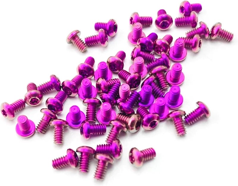 Knife Thumb Stud 20pcs Titanium 2-56Thread Screw T6 Torx Button Head Thumb Push Stud Rivet Nail Back Clip(NO5 White) - Image 3