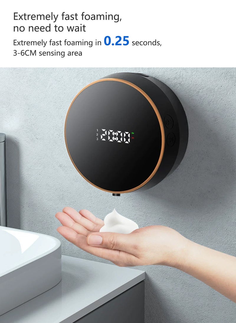 Sharpdo Wall-Mounted Automatic Sensor Soap Dispenser Hand Wash, 3-Speed Adjustment of Foaming, IPX5 Waterproof, Suitable for Bathroom/Toilet/Kitchen - Image 3