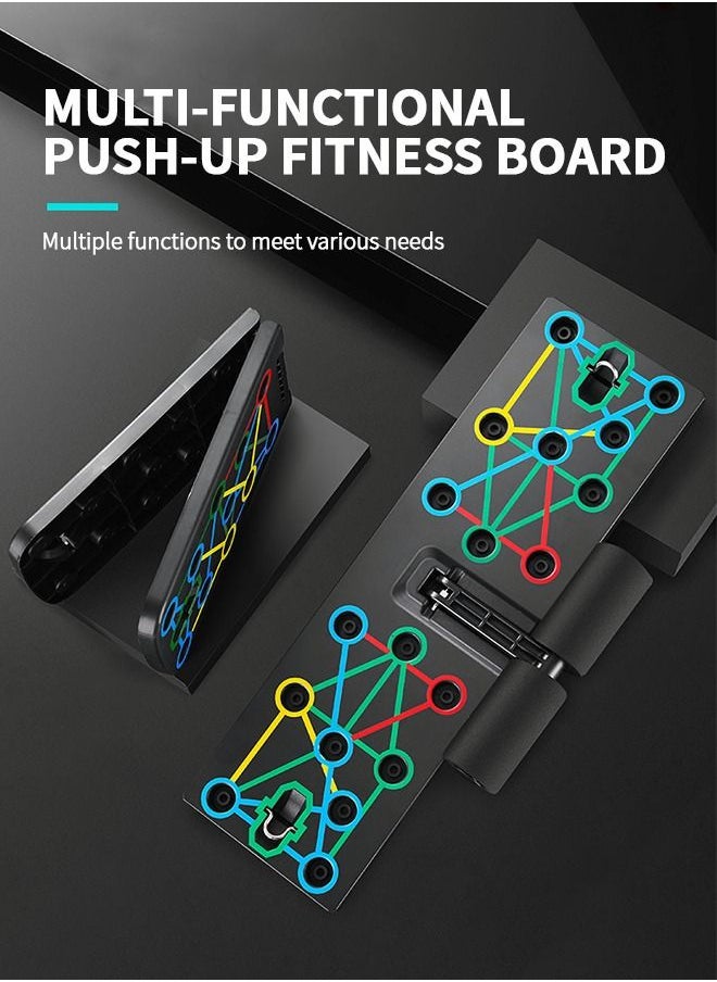 GROIC Upgraded Push Up Board,Multi-Function Pushup Stands with Sit Up Bar Strength Training,Workout Equipment Push-up Board with Resistance Bands,Strength Training Equipment, Home Fitness  - Image 2