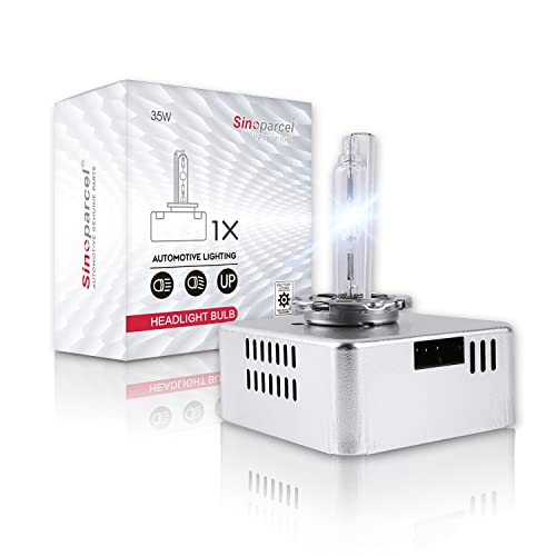 Sinoparcel D5S HID Headlight Bulb with Integrated Ballast - 6000K 35W Xenon Replacement High Low Beam Bulb - Pack of 1 - Image 1