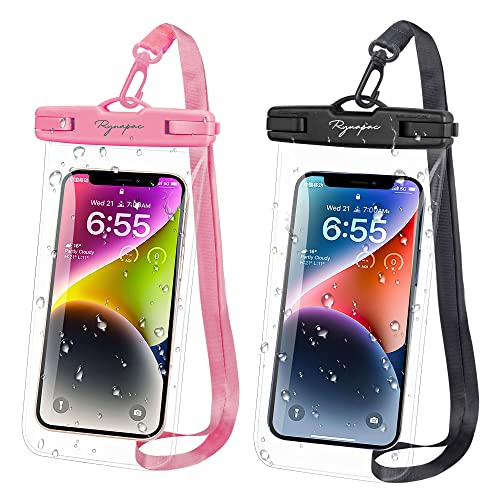 Rynapac Waterproof Phone Pouch Bag - 7.5in Water Proof Cell Phone Case for Beach Travel, IPX8 Dry Bag with Lanyard for iPhone 17 16 15 Pro Max Galaxy S25 Ultra Pixel 10 Pro, Cruise Essentials 2025 - Image 1
