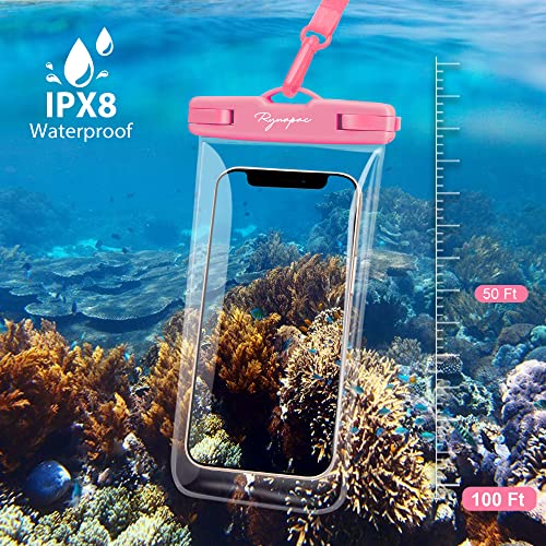Rynapac Waterproof Phone Pouch Bag - 7.5in Water Proof Cell Phone Case for Beach Travel, IPX8 Dry Bag with Lanyard for iPhone 17 16 15 Pro Max Galaxy S25 Ultra Pixel 10 Pro, Cruise Essentials 2025 - Image 3