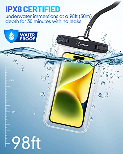 Rynapac Waterproof Phone Pouch Bag - 7.5in Water Proof Cell Phone Case for Beach Travel, IPX8 Dry Bag with Lanyard for iPhone 17 16 15 Pro Max Galaxy S25 Ultra Pixel 10 Pro, Cruise Essentials 2025 - Image 5