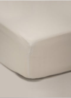 American Linen Single Striped Fitted Sheet with 1 Pillow Case 90 x 190 Cm White  - Image 2
