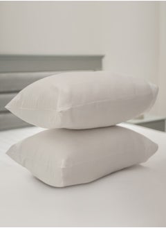 American Linen Single Striped Fitted Sheet with 1 Pillow Case 90 x 190 Cm White  - Image 4