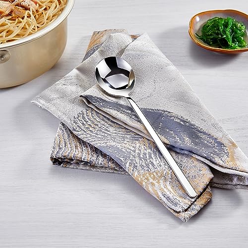 KEAWELL Premium Korean Soup Spoons with Long Handles, Set of 4, 18/10 Stainless Steel, Dishwasher Safe (Plain) - Image 4