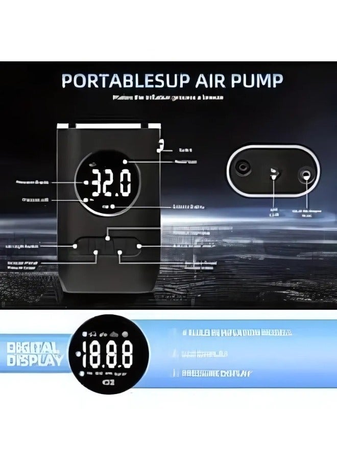 Denx Digital Car Tire Inflator Smart Wireless Electric Mini Air Compressor Digital Tire Pressure Detector for Bikes Cars | 150 PSI | 70W - Image 3