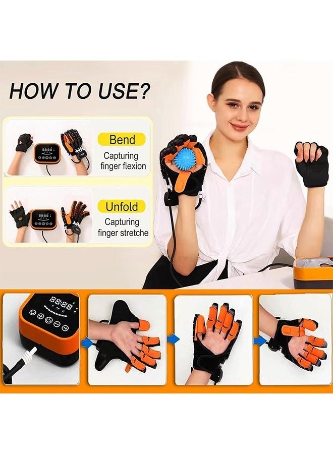 Rehability Robot Gloves Hand Stroke Recovery Equipment Hand Dysfunction Patient Training Device Stroke Hemiplegia Finger Orthosis for Long Term Relief Finger Cramps