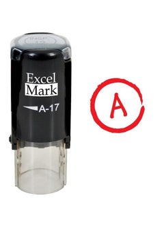 ExcelMark Grade A Excelmark Selfinking Round Teacher Stamp Red Ink  - Image 1