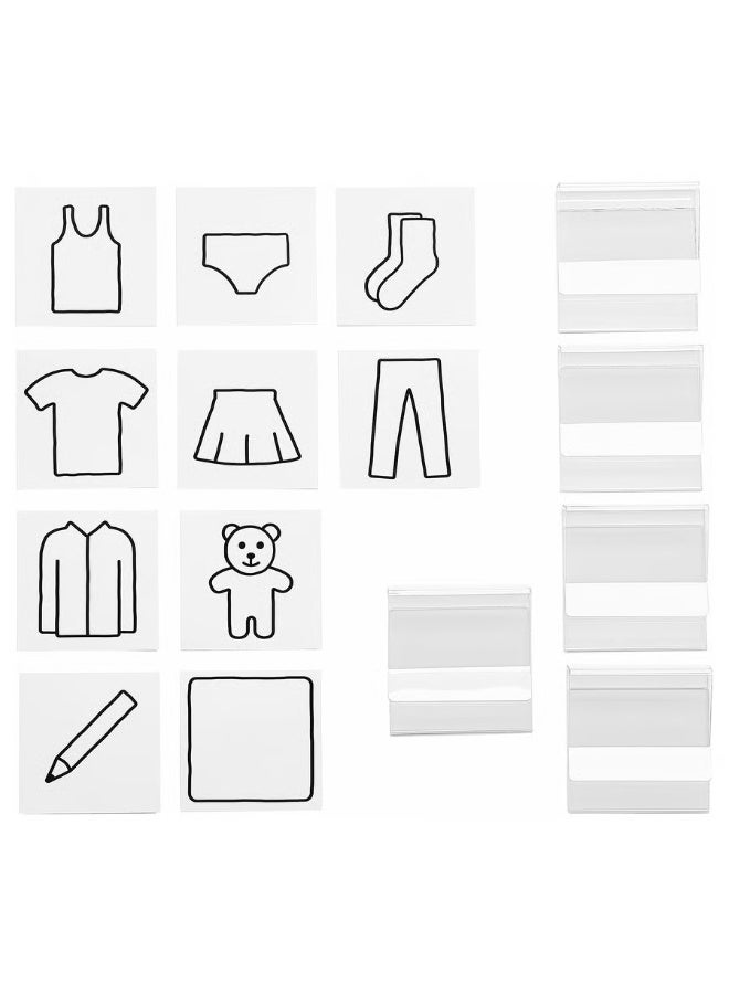 IKEA (IKEA) حامل بطاقات وملصقات ايكيا HÄNGIG – عبوة 5 قطع – لتعريف محتويات الأدراج والصناديق والرفوف وصناديق التخزين – بلاستيك شفاف متين قابل لإعادة الاستخدام – سهل التغيير والإدخال - Image 1