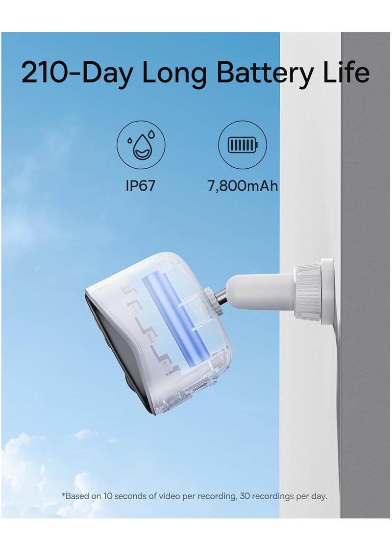 N1 Wireless Outdoor Security Camera (Add-on Unit) – Requires H1 Base Station, 2K HD, up to 210 days of battery life, no monthly fees, 145° ultra-wide field of view, smart color night vision, motion detection, IP67 weatherproof, app-enabled for remote monitoring