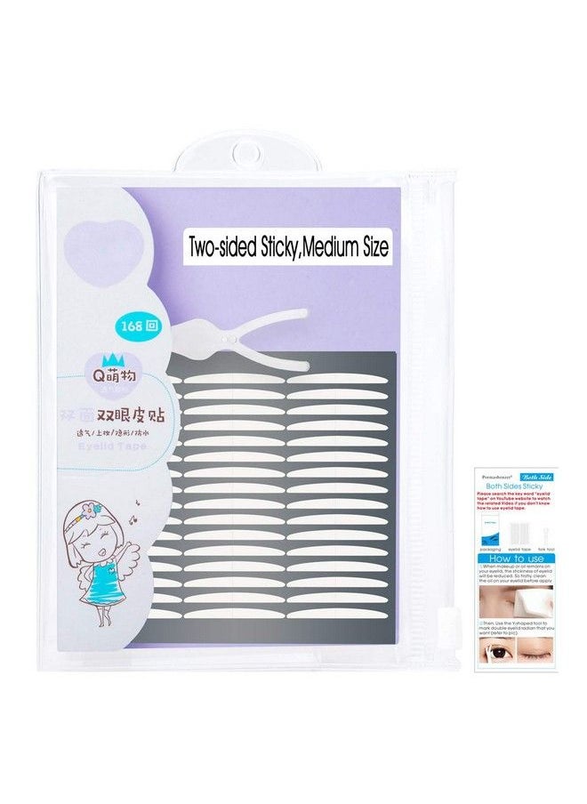 Pormasbenzer 168Pairs Ultra Invisible Twosided Sticky Double Eyelid Tapes Stickers For Heavy Saggy Droopy Hooded Eyelids Medical Fiber Selfadhesive Strips Instant Eyelid Lift Without Surgery  - Image 2