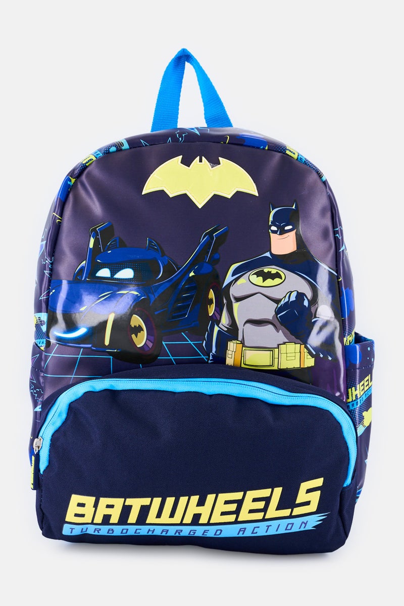 Warner Bros Kids Boy Graphic Print Batwheels Backpack, Multicolor - Image 1