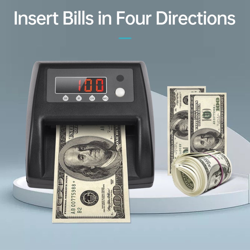 Bisofice Counterfeit Money Detector Uk Plug Bank-Grade Counterfeit Detection Currency Detector - Fast And Accurate Verification Bill Detector For Shops Grocery Stores Restaurants Small Businesses - Image 5
