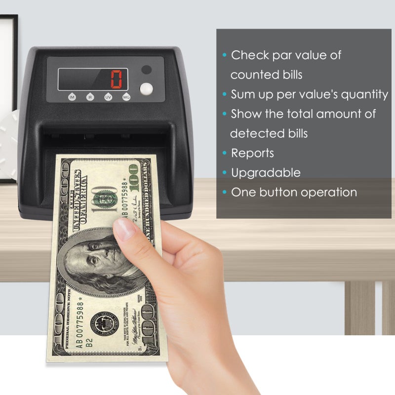 Bisofice Counterfeit Money Detector Uk Plug Bank-Grade Counterfeit Detection Currency Detector - Fast And Accurate Verification Bill Detector For Shops Grocery Stores Restaurants Small Businesses - Image 3