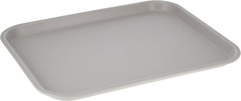 Vague Rectangular Shape Plastic Fast Food Tray, 45 cm x 35 cm Size, Grey - Image 1