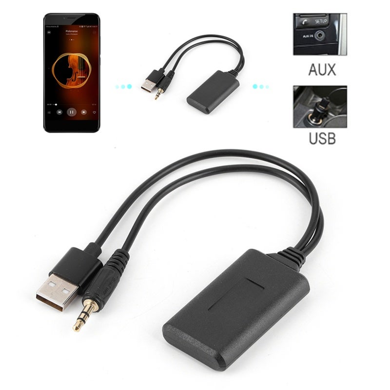 Car Bluetooth Receiver: Bluetooth 5.0 Version High-Speed Transmission Without Distortion - HiFi Stereo Wireless Adapter for Universal Car With AUX Interface - Image 5