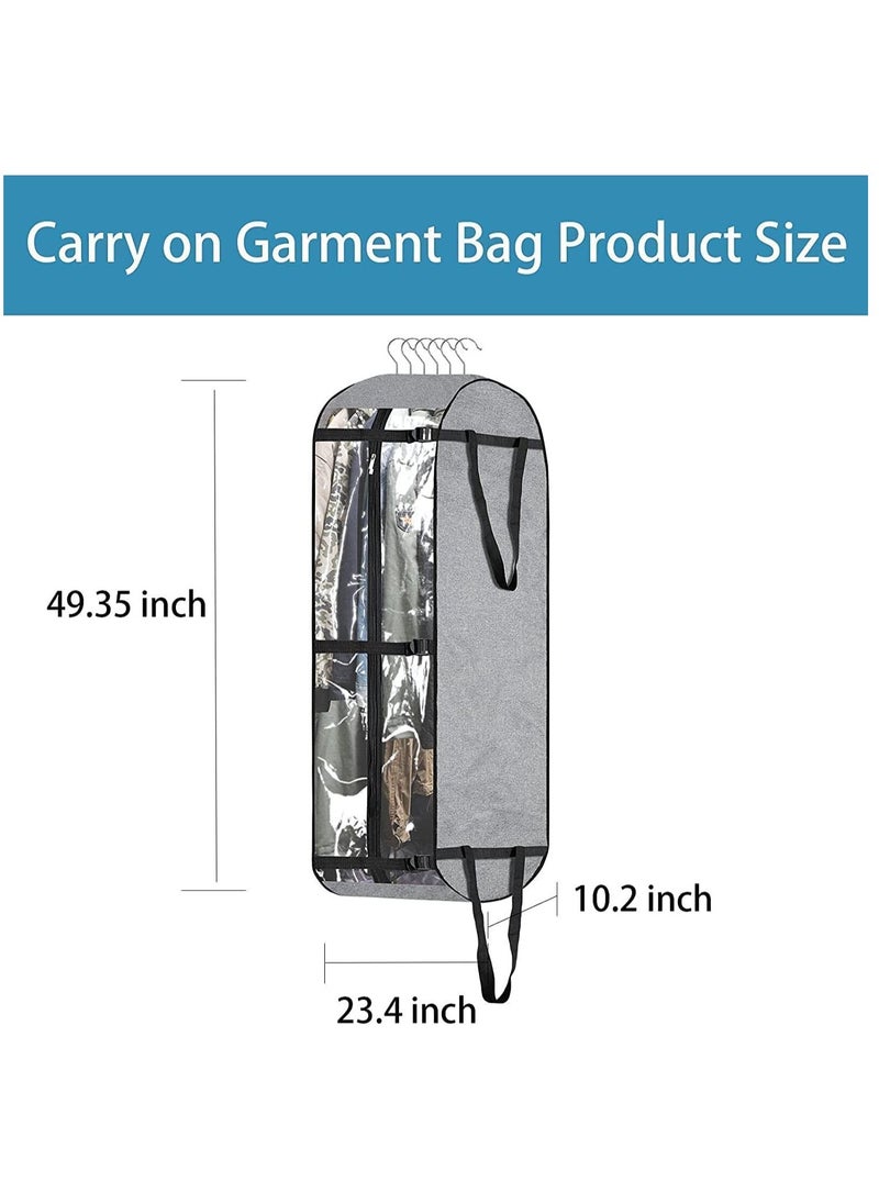 Garment Bags for Travel & Closet Storage, Garment Bags for Hanging Clothes, 50" Clear Dance Garment Bags, Moving Bags for Clothes, Garment Bag Covers, Suit Bag For Men's Travel, Clothing Storage Bags - Image 4