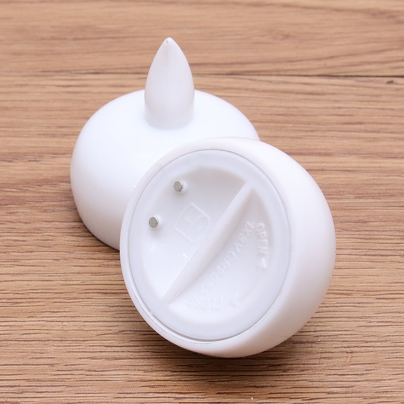 2pcs Floating Candles Lights Candle Lamp for Wedding Party Decoration (White) - Image 5