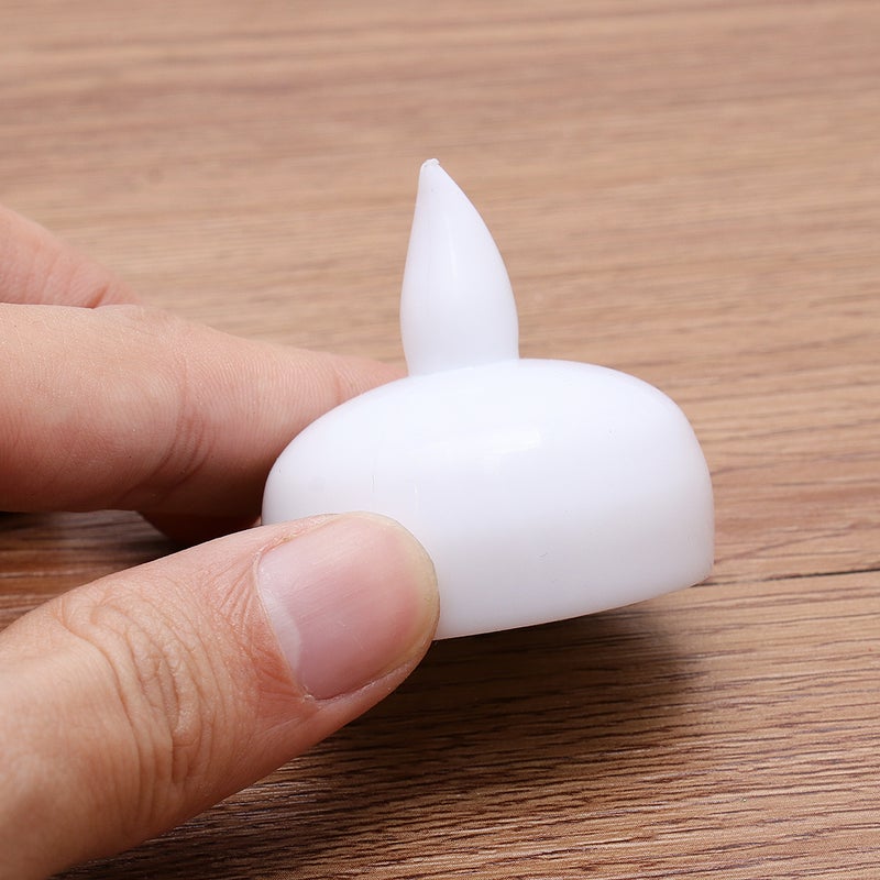 2pcs Floating Candles Lights Candle Lamp for Wedding Party Decoration (White) - Image 2