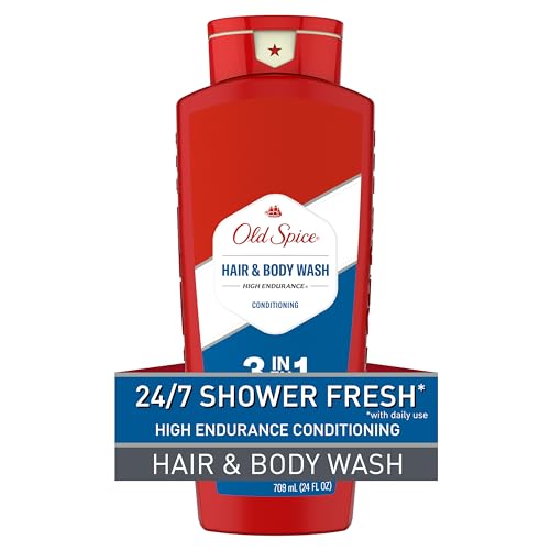 Old Spice أولد سبايس ريفريشينج 2 في 1 غسول وبلسم للشعر والجسم للرجال، هاي إنديورانس، 3X ديفينس، 24/7 شاور فريش مع رائحة تدوم، معطر، 24 أوقية - Image 1