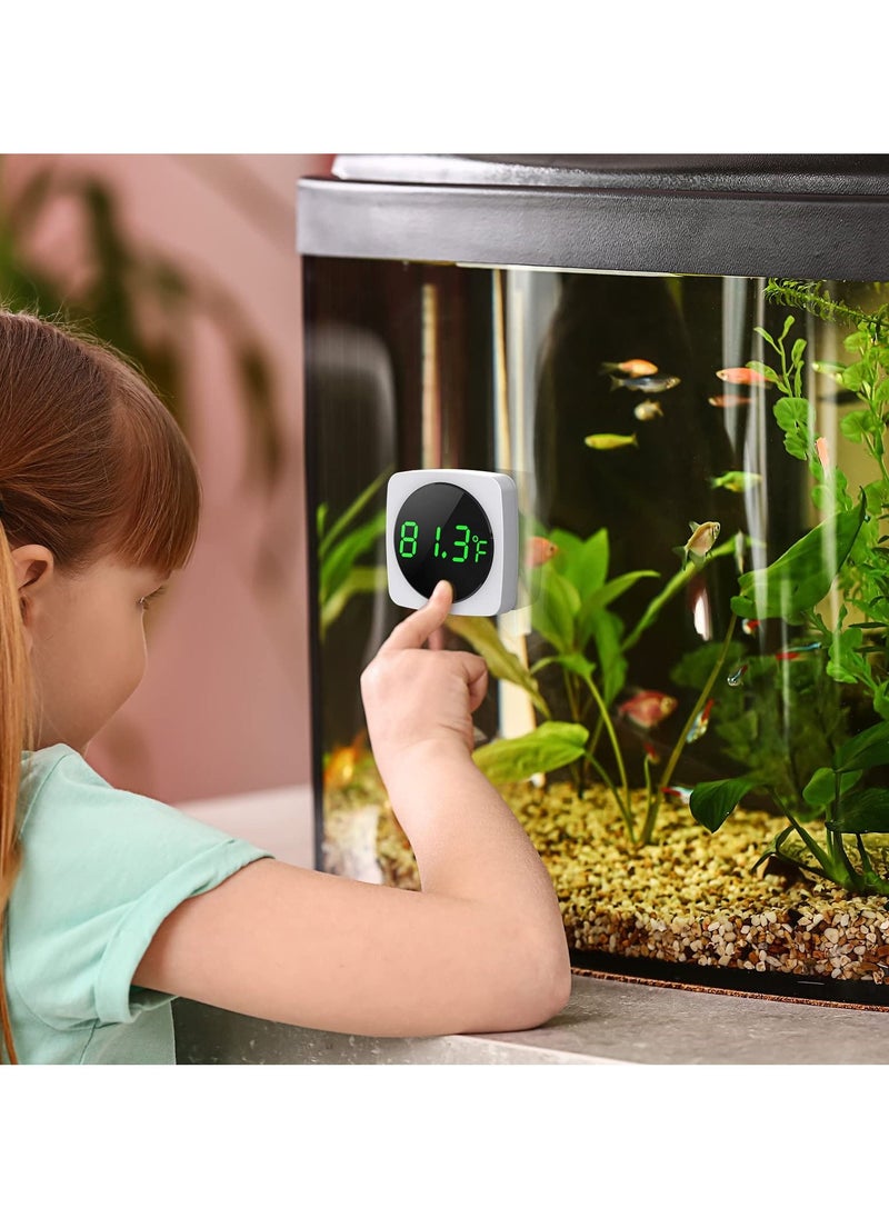 SYOSI مقياس حرارة حوض سمك ديجيتال SYOSI، مقياس حرارة بشاشة LED لحوض الأسماك استشعار درجة حرارة دقيق للغاية بدقة عالية تصل إلى ±0.9°F مقياس حرارة حوض السمك بشاشة لمس LED  - Image 2