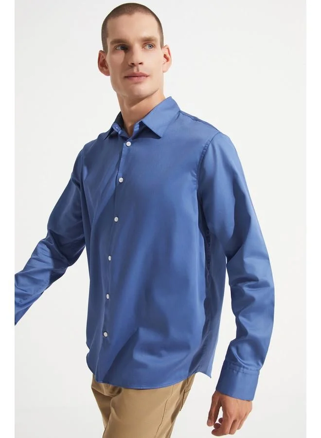 JUNE June Exclusive Men Relax Fit Shirt Indigo