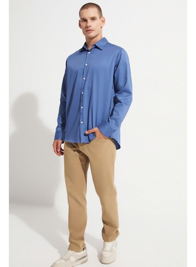 جون قميص رجالي حصري لشهر يونيو بقصة مريحة - نيلي - Image 3