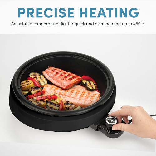Aroma Housewares ASP-137B 3-Quart/10-inch 3-in-1 Super Pot with Grill Plate, Black - Image 3