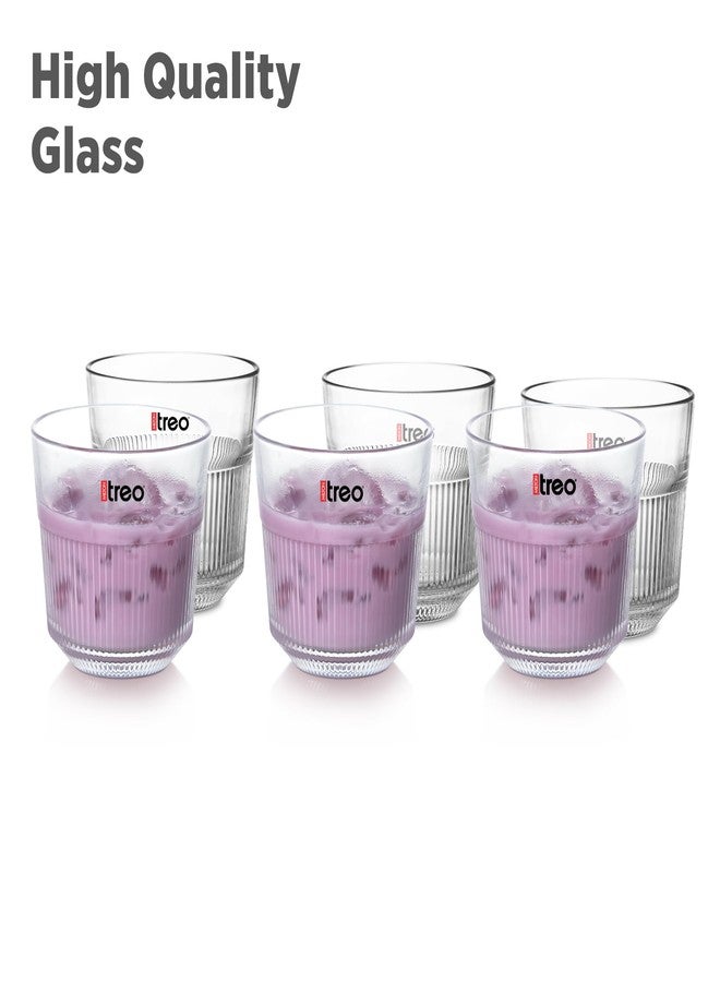 تريو أكواب عصير أورورا من تريو باي ميلتون | طقم زجاجي فاخر مكون من 6 أكواب، سعة كل منها 250 مل، مناسبة للماء والمشروبات الباردة | مثالية للمنزل والمطاعم والحفلات - Image 5