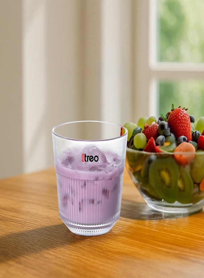 تريو أكواب عصير أورورا من تريو باي ميلتون | طقم زجاجي فاخر مكون من 6 أكواب، سعة كل منها 250 مل، مناسبة للماء والمشروبات الباردة | مثالية للمنزل والمطاعم والحفلات - Image 4