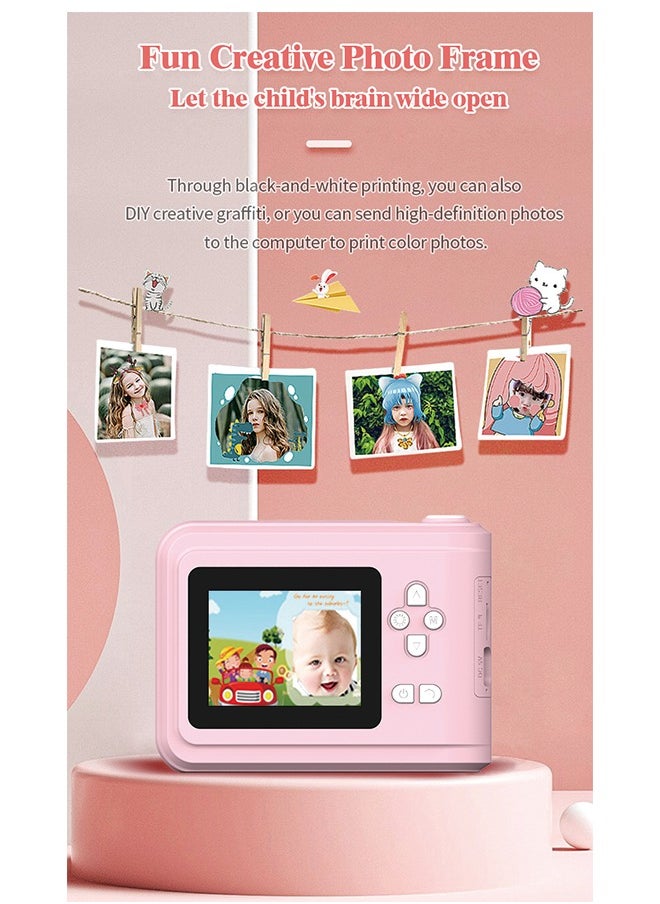 Children's High Definition Mini Instant Film Camera,High Definition Mini Instant Film Camera, Children's  New Thermal Printing Digital Camera, 3 Rolls of Photo Paper and Charger  - Image 4