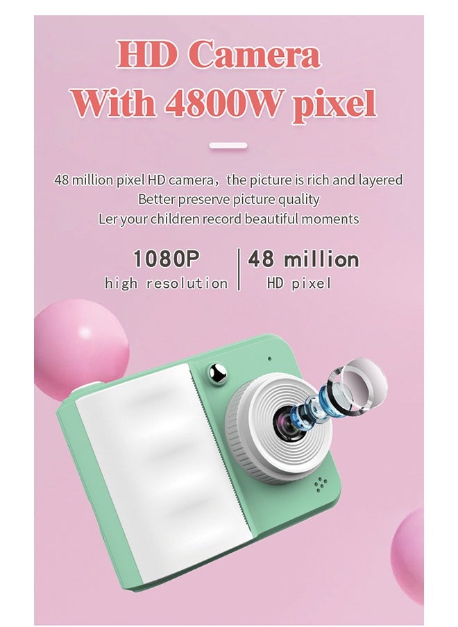 Children's High Definition Mini Instant Film Camera,High Definition Mini Instant Film Camera, Children's  New Thermal Printing Digital Camera, 3 Rolls of Photo Paper and Charger  - Image 5
