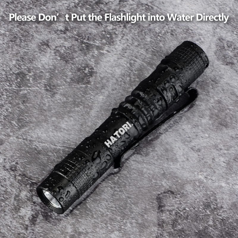 HATORI LED Mini Flashlight, Bright Small Handheld Pocket Flashlights Tactical High Lumens Pen Light for Camping, Outdoor, Emergency, 1 Pack(3.55Inch) - Image 3
