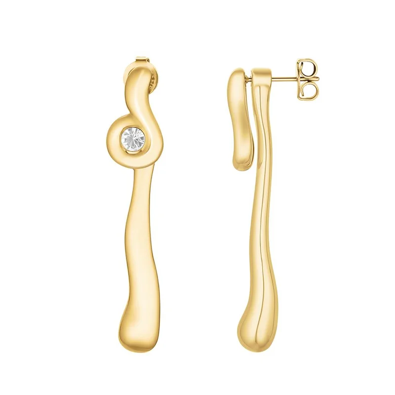 RoseField Rosefield Long Wave Stud Gold  - JELWG-J1301