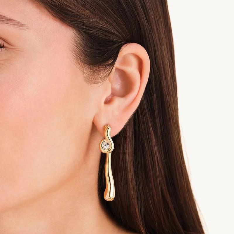 Rosefield  Rosefield Long Wave Stud Gold  - JELWG-J1301 for Women | Best Price UAE