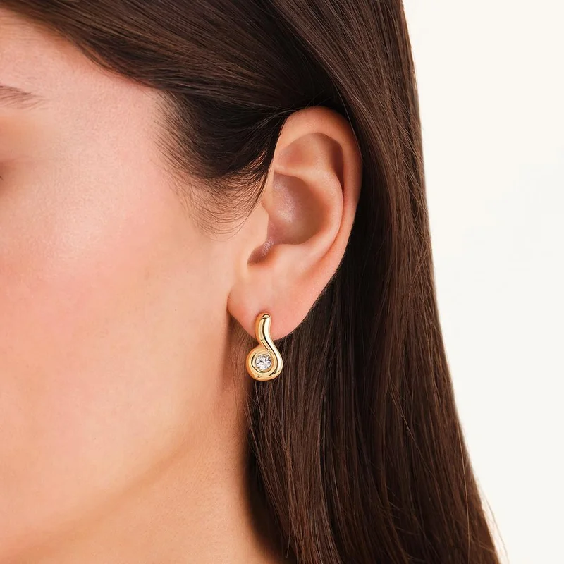 Rosefield  Rosefield Long Wave Stud Gold  - JELWG-J1301 for Women | Best Price UAE