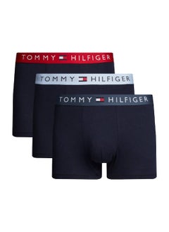 TOMMY HILFIGER Men's 3 Pack Trunks - Cotton, Multicolour  - Image 1