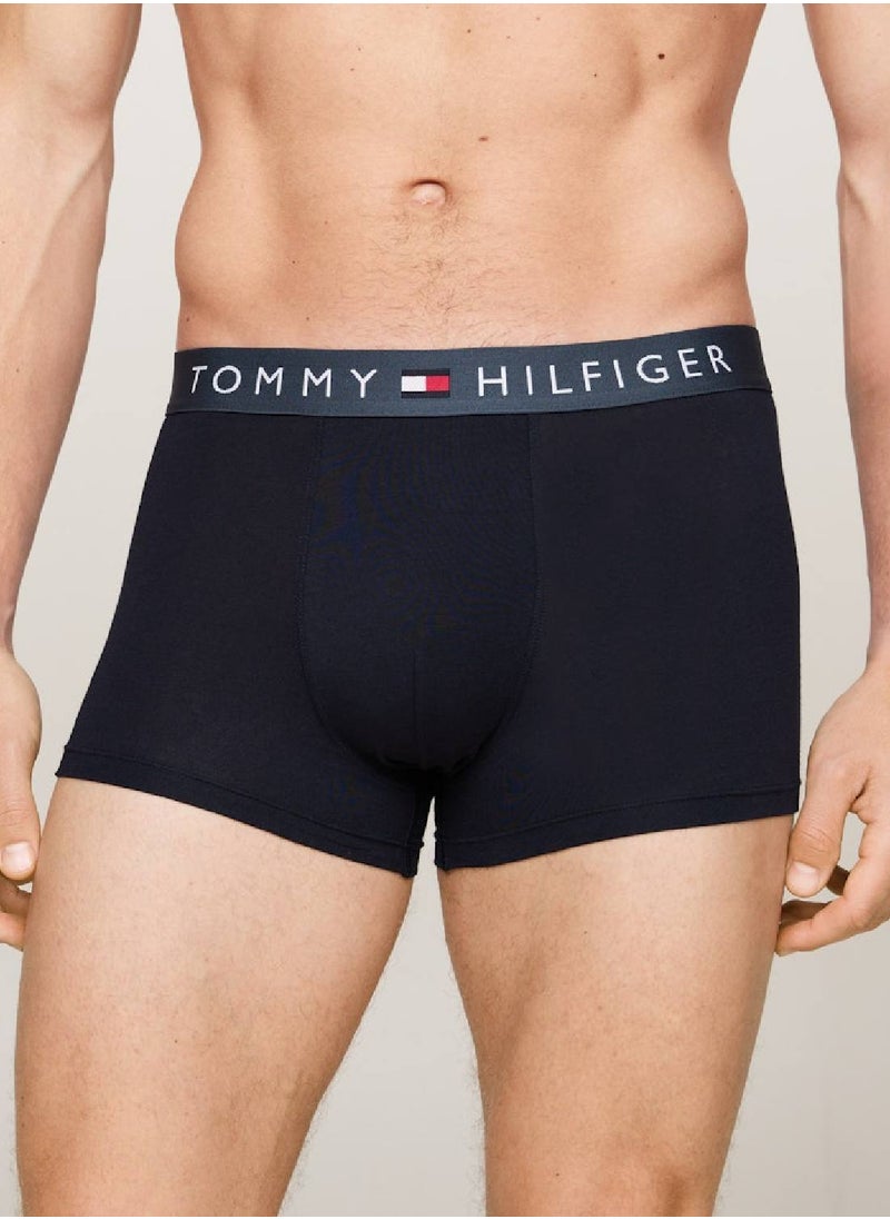 TOMMY HILFIGER Men's 3 Pack Trunks - Cotton, Multicolour  - Image 3